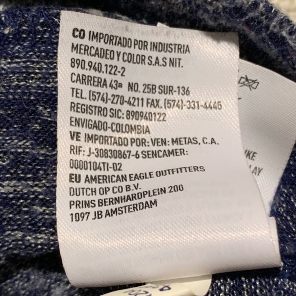 American Eagle Outfitters blue full zip hoodie sweatshirt size M - Picture 6 of 7